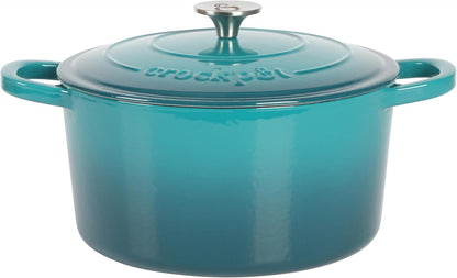3 Quart Enameled Cast Iron Dutch Oven – Aqua - Curated Catalog H9