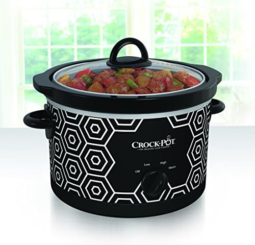 4.5 Quart Portable Slow Cooker – Black & White - Curated Catalog X4