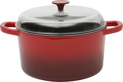 3 Quart Enameled Cast Iron Dutch Oven – Aqua - Curated Catalog H9