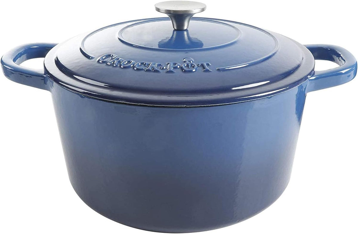 3 Quart Enameled Cast Iron Dutch Oven – Aqua - Curated Catalog J6