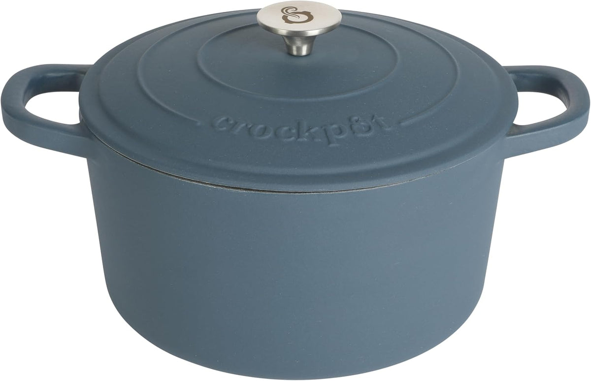 3 Quart Enameled Cast Iron Dutch Oven – Aqua - Curated Catalog J6