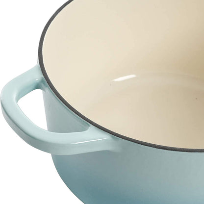 3 Quart Enameled Cast Iron Dutch Oven – Aqua - Curated Catalog J6