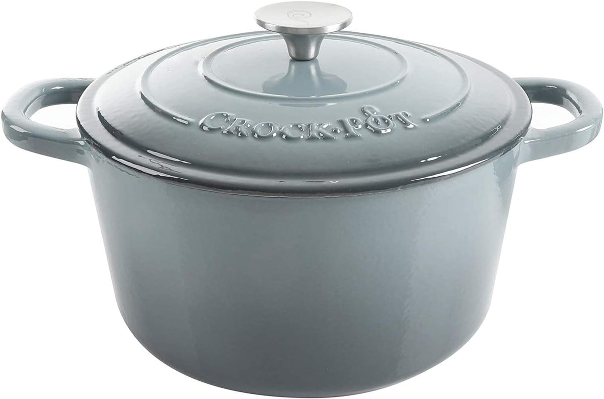 3 Quart Enameled Cast Iron Dutch Oven – Aqua - Curated Catalog H9